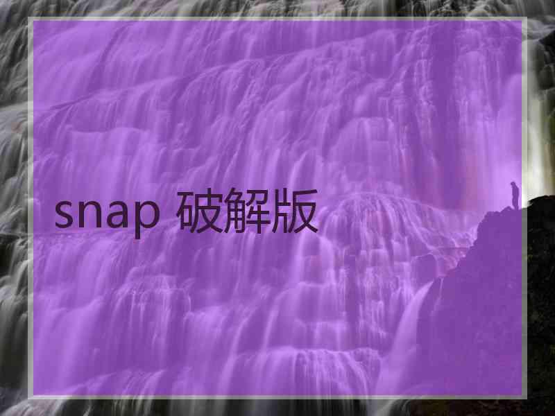 snap 破解版