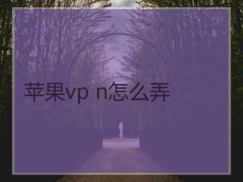 苹果vp n怎么弄