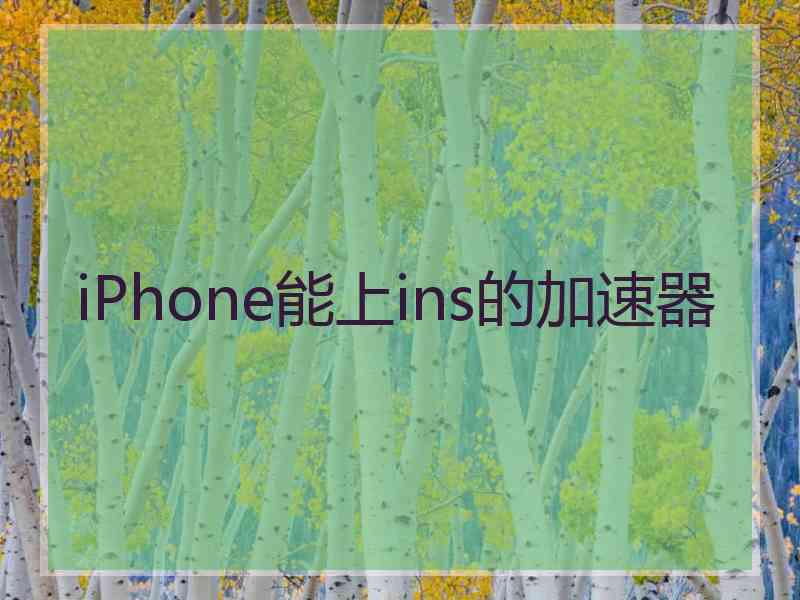 iPhone能上ins的加速器