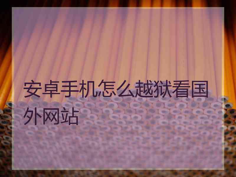 安卓手机怎么越狱看国外网站