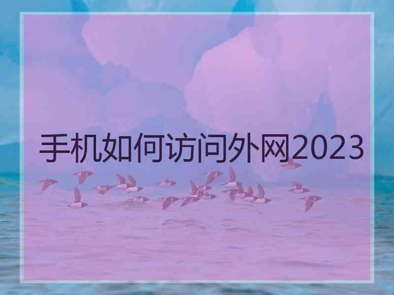 手机如何访问外网2023