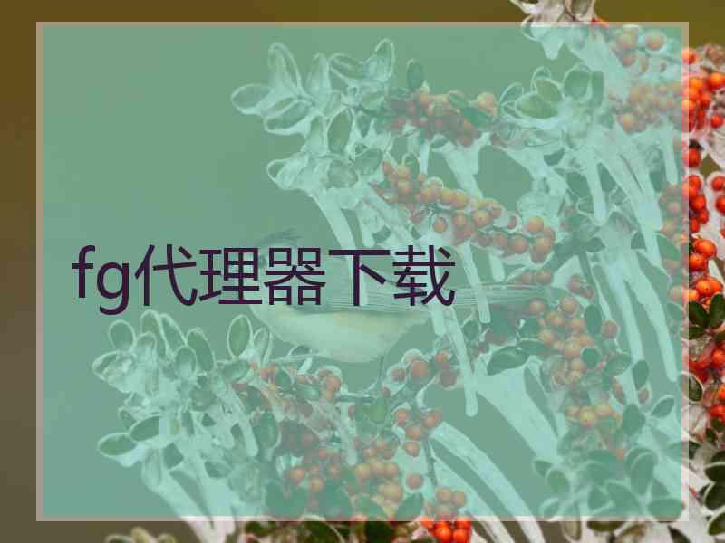 fg代理器下载