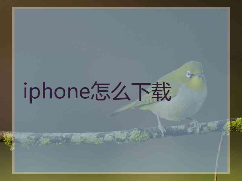 iphone怎么下载