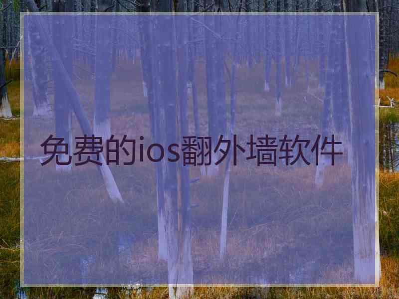 免费的ios翻外墙软件