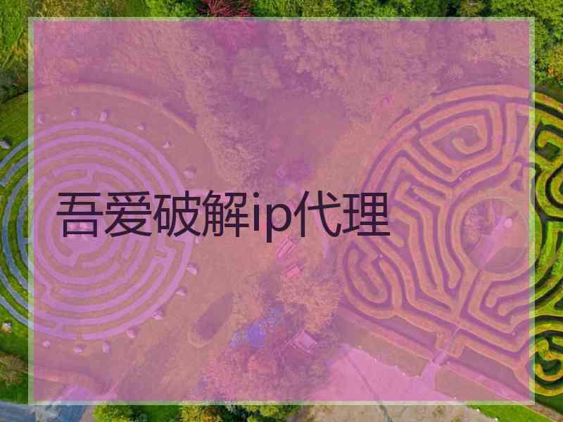 吾爱破解ip代理