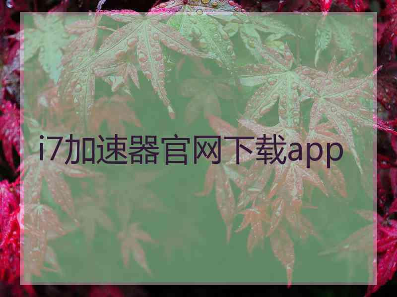 i7加速器官网下载app