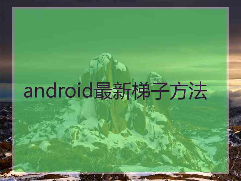 android最新梯子方法