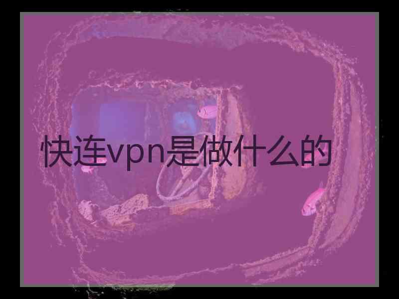 快连vpn是做什么的