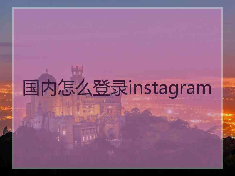 国内怎么登录instagram