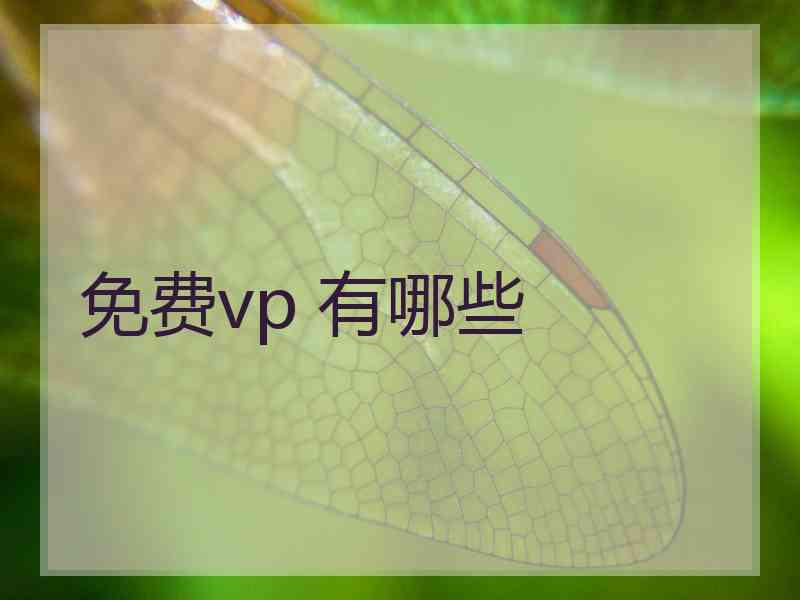 免费vp 有哪些