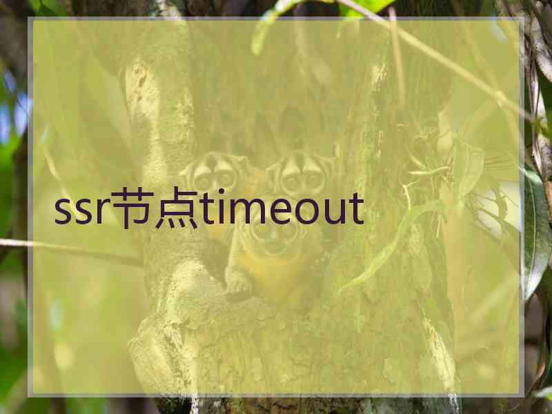 ssr节点timeout