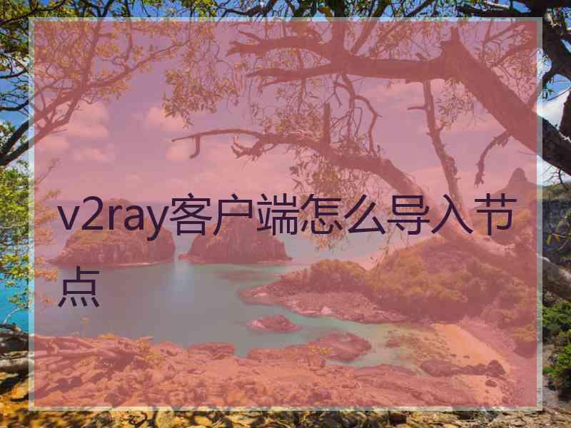 v2ray客户端怎么导入节点