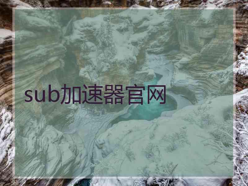 sub加速器官网