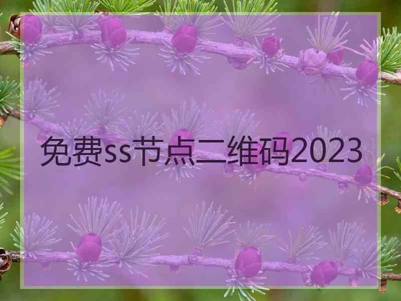 免费ss节点二维码2023