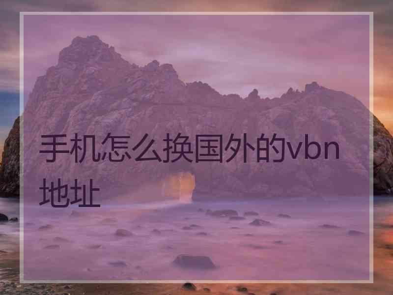 手机怎么换国外的vbn地址