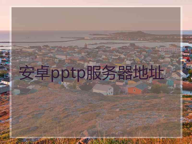 安卓pptp服务器地址