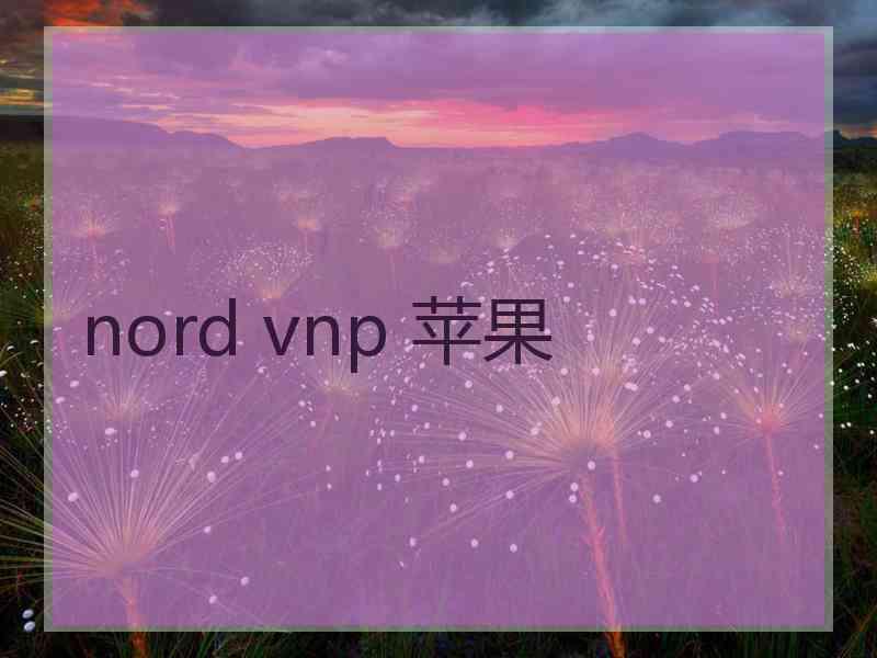 nord vnp 苹果