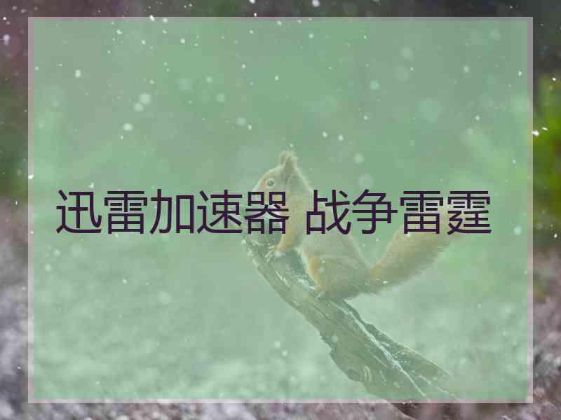 迅雷加速器 战争雷霆