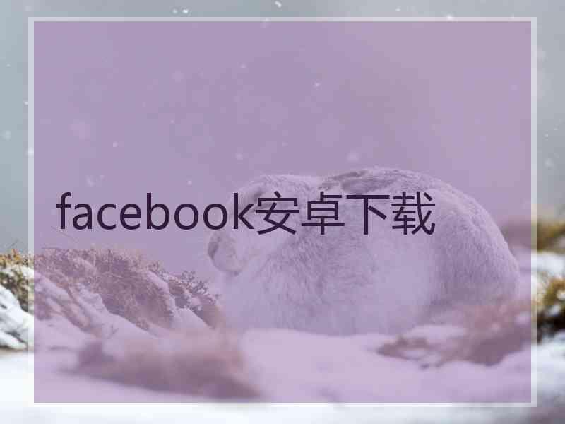 facebook安卓下载