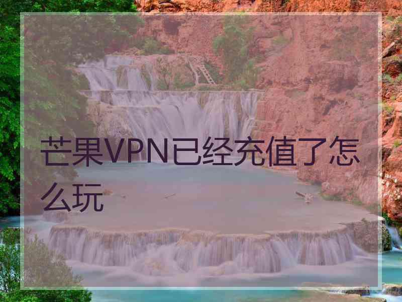 芒果VPN已经充值了怎么玩