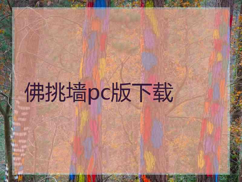 佛挑墙pc版下载