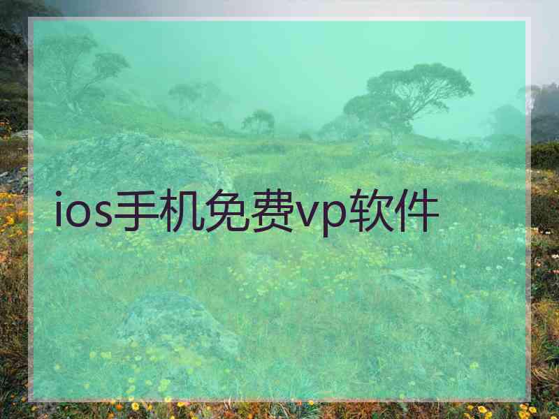 ios手机免费vp软件